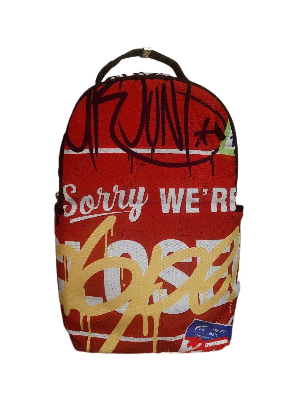 Sprayground I Don't Care DLXR Sorry We're Closed Priority Mail Backpack